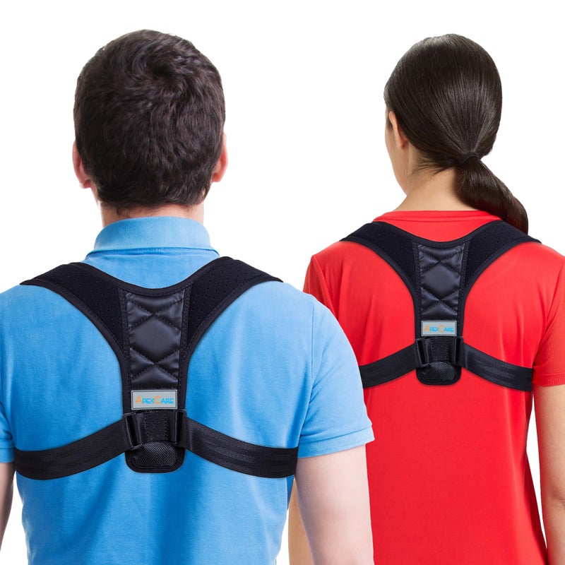 Apex Care Posture Corrector Men and Women â€” Adjustable Back Brace & Back Support, Lightweight Back Straightener Posture Corrector with Shoulder Support for Daily Alignment
